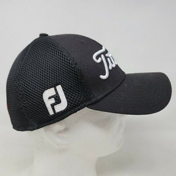 TITLEIST FJ PRO V1 TOUR CAP HAT BLACK MESH S-M - Picture 5 of 7